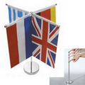 Table Flag with adjustable pole and 4 flags single sided